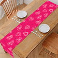 Valentine's Day Geometric Heart Print Table Runner