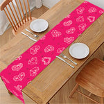 Valentine's Day Geometric Heart Print Table Runner