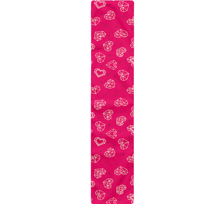 Valentine's Day Geometric Heart Print Table Runner