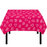 Valentine's Day Geometric Heart Print Tablecloth