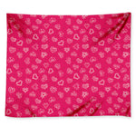 Valentine's Day Geometric Heart Print Tapestry