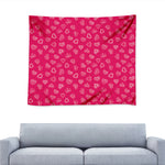 Valentine's Day Geometric Heart Print Tapestry