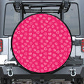 Valentine's Day Geometric Heart Print Tire Cover