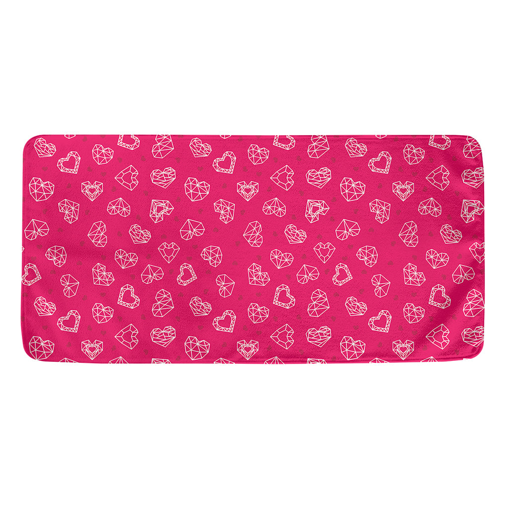 Valentine's Day Geometric Heart Print Towel