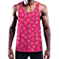 Valentine's Day Geometric Heart Print Men's Workout Tank Top