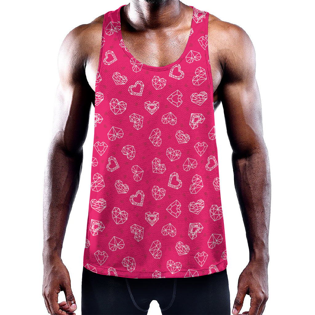 Valentine's Day Geometric Heart Print Training Tank Top