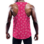 Valentine's Day Geometric Heart Print Training Tank Top
