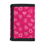 Valentine's Day Geometric Heart Print Trifold Wallet