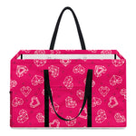 Valentine's Day Geometric Heart Print Utility Tote Bag