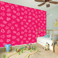 Valentine's Day Geometric Heart Print Wall Sticker