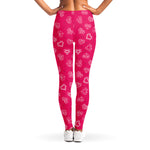 Valentine's Day Geometric Heart Print Women's Leggings