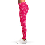 Valentine's Day Geometric Heart Print Women's Leggings