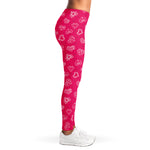 Valentine's Day Geometric Heart Print Women's Leggings