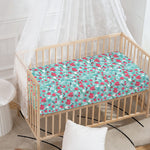 Valentine's Day Heart And Flower Print Baby Crib Sheet