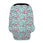 Valentine's Day Heart And Flower Print Baby Seat Cover