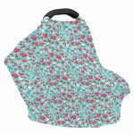 Valentine's Day Heart And Flower Print Baby Seat Cover