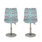 Valentine's Day Heart And Flower Print Bar Stool Covers