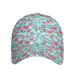 Valentine's Day Heart And Flower Print Baseball Cap