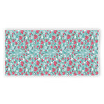 Valentine's Day Heart And Flower Print Beach Towel
