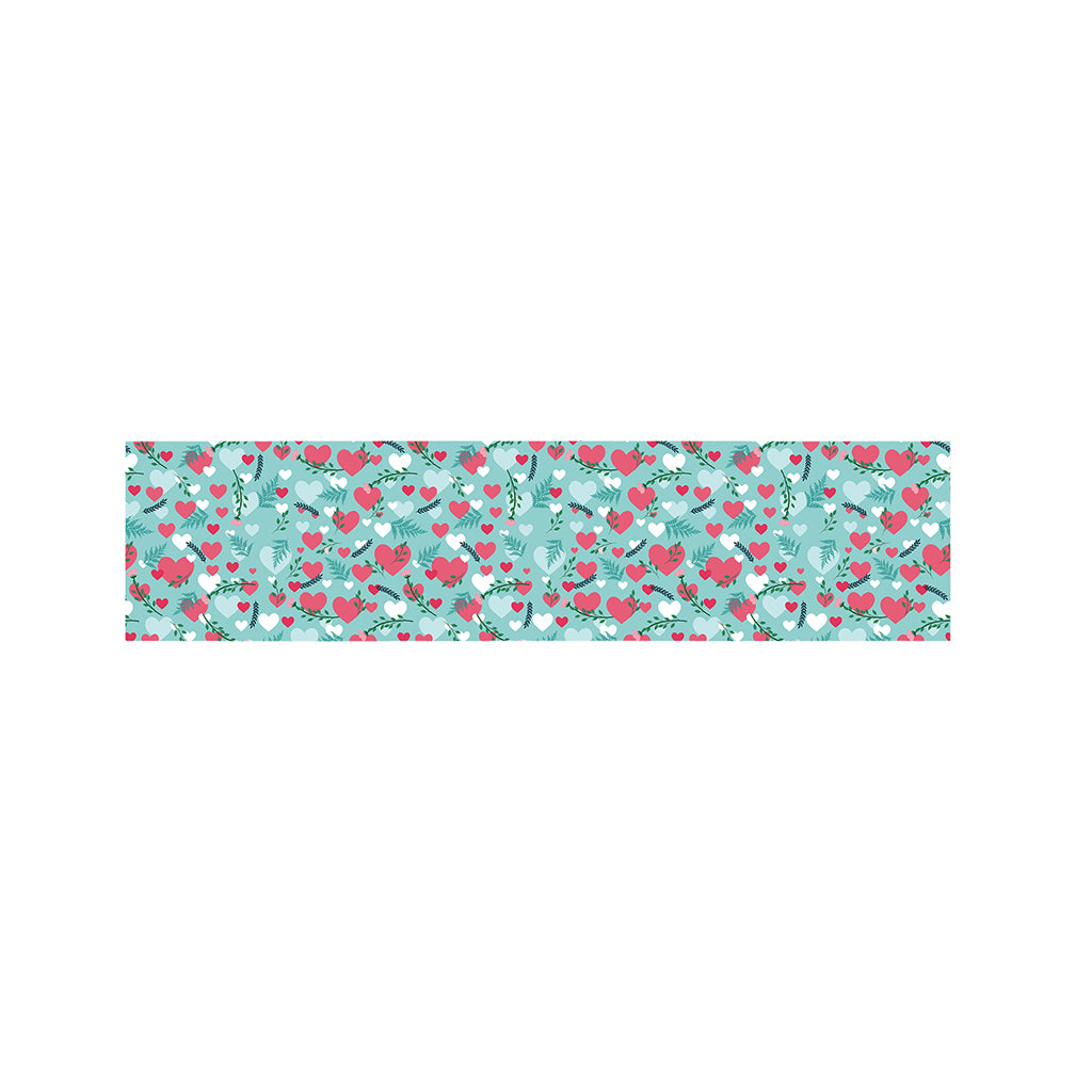 Valentine's Day Heart And Flower Print Bed Runner