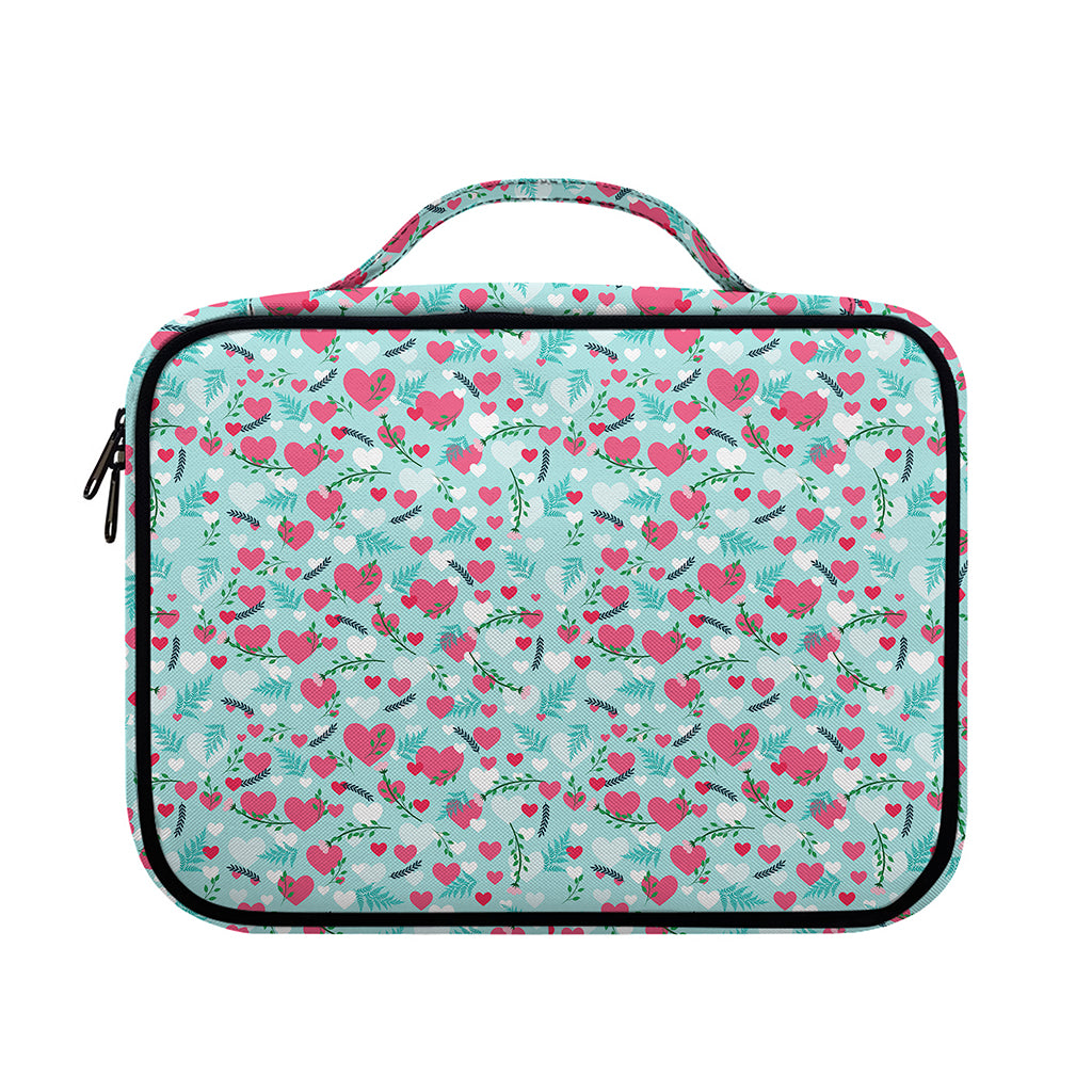 Valentine's Day Heart And Flower Print Briefcase Bible Bag