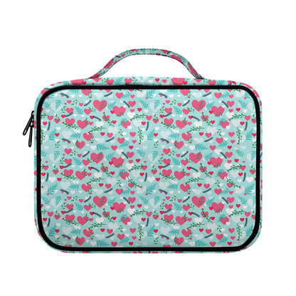Valentine's Day Heart And Flower Print Briefcase Bible Bag