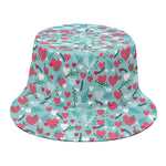 Valentine's Day Heart And Flower Print Bucket Hat