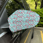 Valentine's Day Heart And Flower Print Car Side Mirror Covers