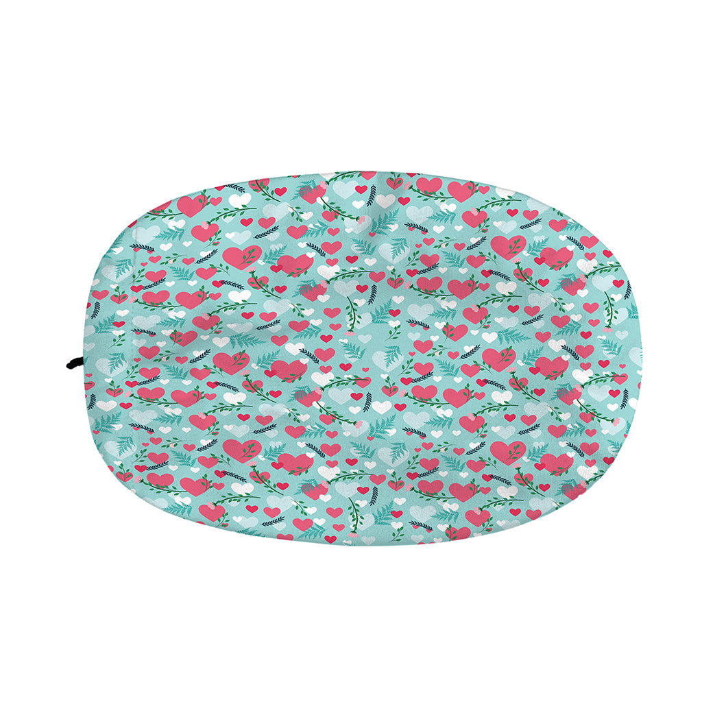 Valentine's Day Heart And Flower Print Car Side Mirror Covers