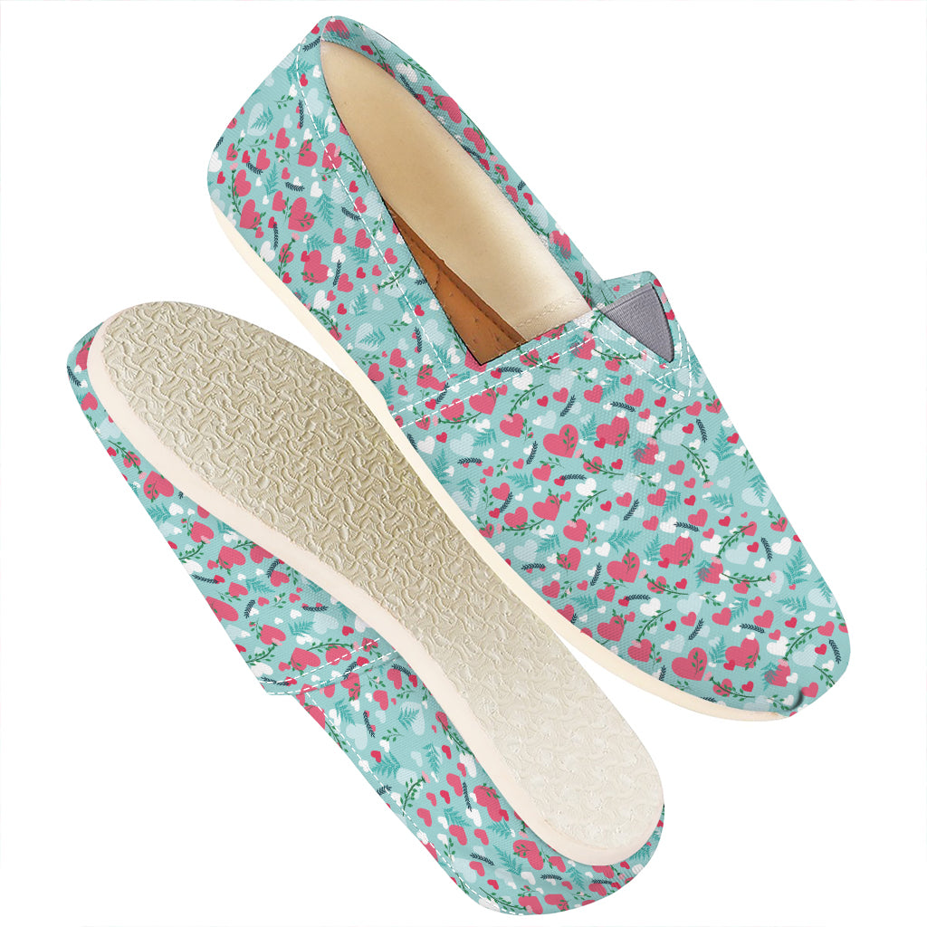 Valentine's Day Heart And Flower Print Casual Shoes