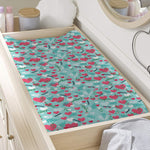 Valentine's Day Heart And Flower Print Changing Pad Cover
