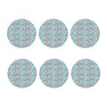 Valentine's Day Heart And Flower Print Coaster Set