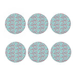 Valentine's Day Heart And Flower Print Coaster Set