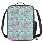 Valentine's Day Heart And Flower Print Crossbody Lunch Bag
