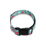 Valentine's Day Heart And Flower Print Dog Collar
