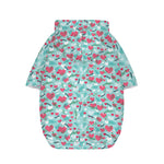 Valentine's Day Heart And Flower Print Dog Zip Up Hoodie