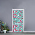 Valentine's Day Heart And Flower Print Door Sticker