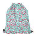 Valentine's Day Heart And Flower Print Drawstring Bag