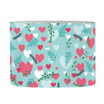 Valentine's Day Heart And Flower Print Drum Lamp Shade