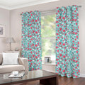 Valentine's Day Heart And Flower Print Extra Wide Grommet Curtains