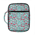 Valentine's Day Heart And Flower Print Front Pocket Bible Bag