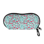 Valentine's Day Heart And Flower Print Glasses Case