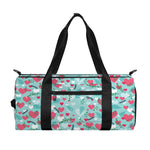 Valentine's Day Heart And Flower Print Gym Bag