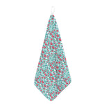 Valentine's Day Heart And Flower Print Hand Towel