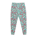Valentine's Day Heart And Flower Print Jogger Pants