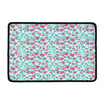Valentine's Day Heart And Flower Print Kitchen Mat