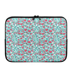 Valentine's Day Heart And Flower Print Laptop Sleeve