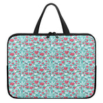 Valentine's Day Heart And Flower Print Laptop Sleeve With Handle