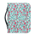 Valentine's Day Heart And Flower Print Leather Bible Cover