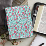 Valentine's Day Heart And Flower Print Leather Bible Cover